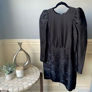 H&M Puff-Sleeved Dress Metallic Size S